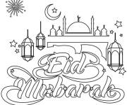 Coloriage et dessins gratuit Th&egrave;me de A&iuml;d Moubarak à imprimer