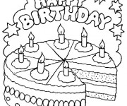 Coloriage et dessins gratuit Anniversaire couleur à imprimer