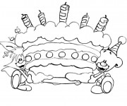 Coloriage et dessins gratuit Joyeux Anniversaire à imprimer