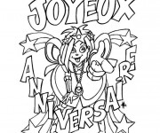 Coloriage Joyeux Anniversaire couleur