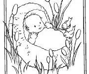 Coloriage et dessins gratuit Baptême Bébé couleur à imprimer