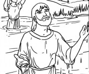 Coloriage Baptême de Jésus Jourdain