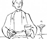 Coloriage Ministre du Bapt&ecirc;me