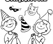 Coloriage et dessins gratuit Carnaval en couleur à imprimer