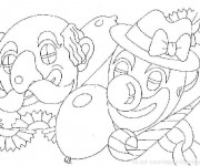 Coloriage Carnaval en noir et blanc