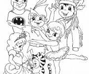 Coloriage et dessins gratuit Déguisement pour Carnaval à imprimer