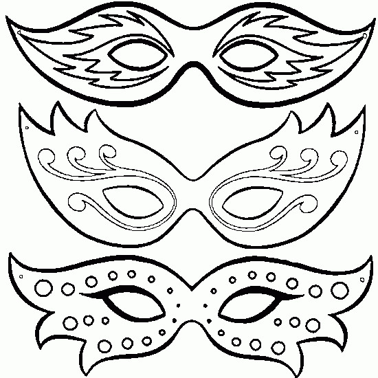 Coloriage Des Masques magnifiques de Carnaval de Venise