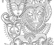 Coloriage Mandala Carnaval