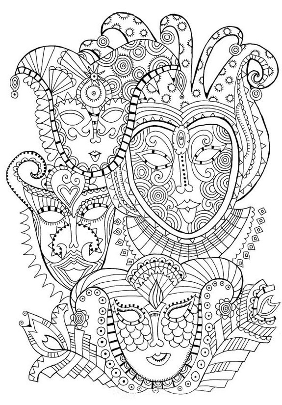 Coloriage Mandala Carnaval dessin gratuit à imprimer