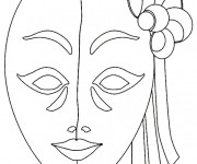 Coloriage Masque pour Carnaval de Venise