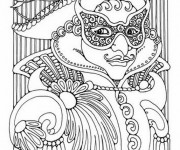 Coloriage Portrait Carnaval de Venise