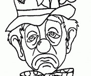 Coloriage et dessins gratuit Clown Triste à imprimer