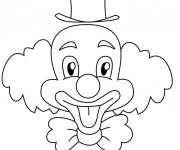 Coloriage Un clown drôle