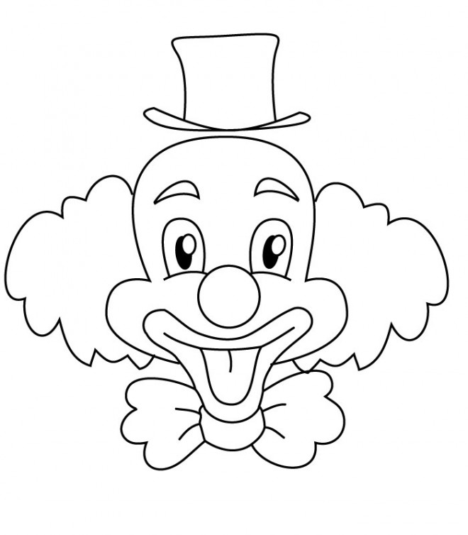 Coloriage Un Clown Drôle Dessin Gratuit à Imprimer