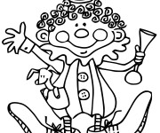 Coloriage Un Clown qui fait rire