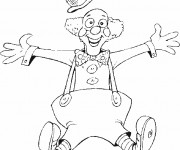 Coloriage Un clown tout drôle