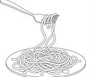 Coloriage D&eacute;lice de Spaghetti en Tourbillon