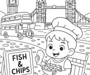 Coloriage F&ecirc;te de la Gastronomie &agrave; Londres