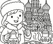Coloriage F&ecirc;te de la Gastronomie &agrave; Moscow