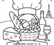 Coloriage et dessins gratuit F&ecirc;te de la Gastronomie &agrave; Paris à imprimer