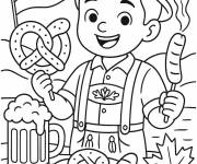 Coloriage F&ecirc;te de la Gastronomie en Allemagne
