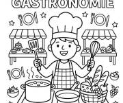 Coloriage F&ecirc;te de la Gastronomie et la c&eacute;l&eacute;bration de la cuisine