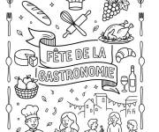 Coloriage Symboles de la F&ecirc;te de la Gastronomie