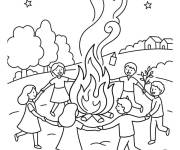 Coloriage F&ecirc;te de la Saint-Jean