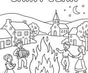 Coloriage F&ecirc;te religieuse de la Saint-Jean