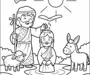 Coloriage Illustration saint Jean Baptiste de bande anim&eacute;e