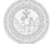 Coloriage Mandala Saint-Jean
