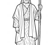 Coloriage Saint Jean Baptiste en vecteur