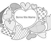 Coloriage Cadeaux des petits enfants pour la f&ecirc;te des grands m&egrave;res