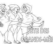 Coloriage C&eacute;l&eacute;brons la f&ecirc;te des grands m&egrave;res