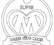 Coloriage et dessins gratuit La f&ecirc;te de super mamie à imprimer