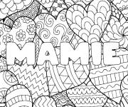 Coloriage Mandala f&ecirc;te des grands-m&egrave;res