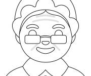 Coloriage et dessins gratuit Masque pour la f&ecirc;te de mamie à imprimer