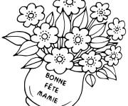 Coloriage Vase pour mamie