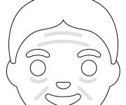 Coloriage et dessins gratuit Visage de la grand-m&egrave;re mamie à imprimer