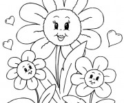 Coloriage Des fleurs magnifiques pour Maman