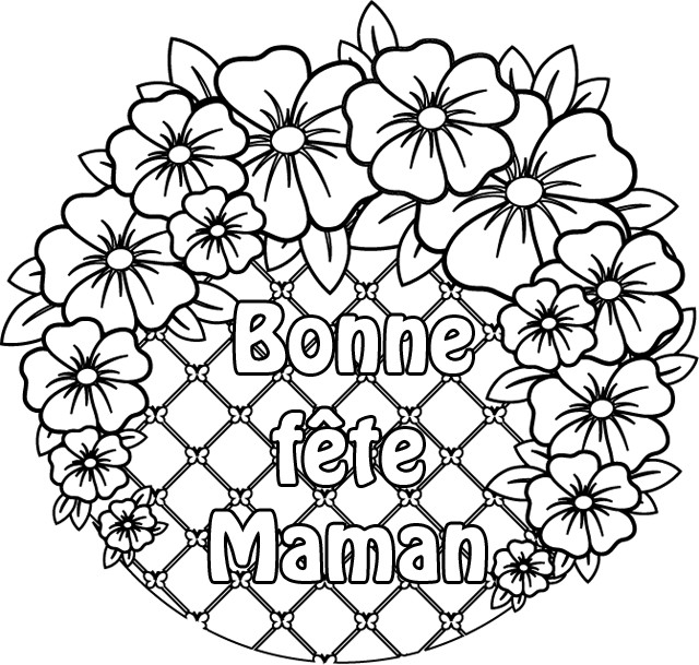 Coloriage Des Fleurs Pour Fête Des Mères