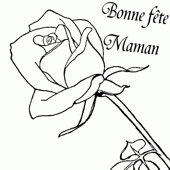 Coloriage Fête Des Mamans Dessin Gratuit à Imprimer