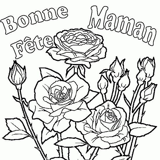 Coloriage Fête des Mères en ligne dessin gratuit à imprimer