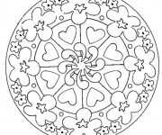 Coloriage et dessins gratuit Fête des Mères mandala à imprimer