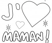 Coloriage Je t'aime Maman