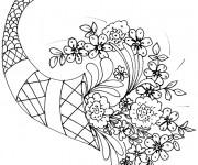 Coloriage Un beau bouquet de fleurs pour la Mère