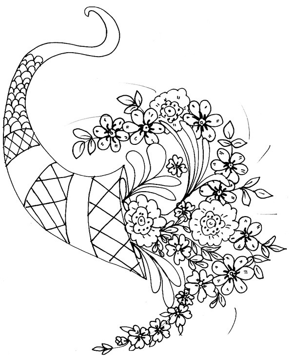 Coloriage Un Beau Bouquet De Fleurs Pour La Mère