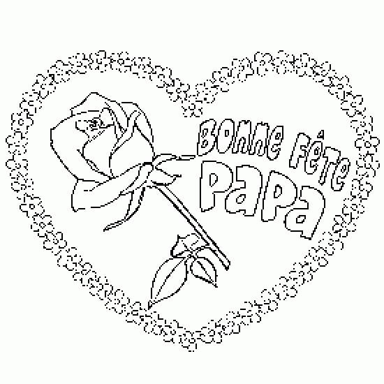 Coloriage Bonne Fête des Pères dessin gratuit à imprimer