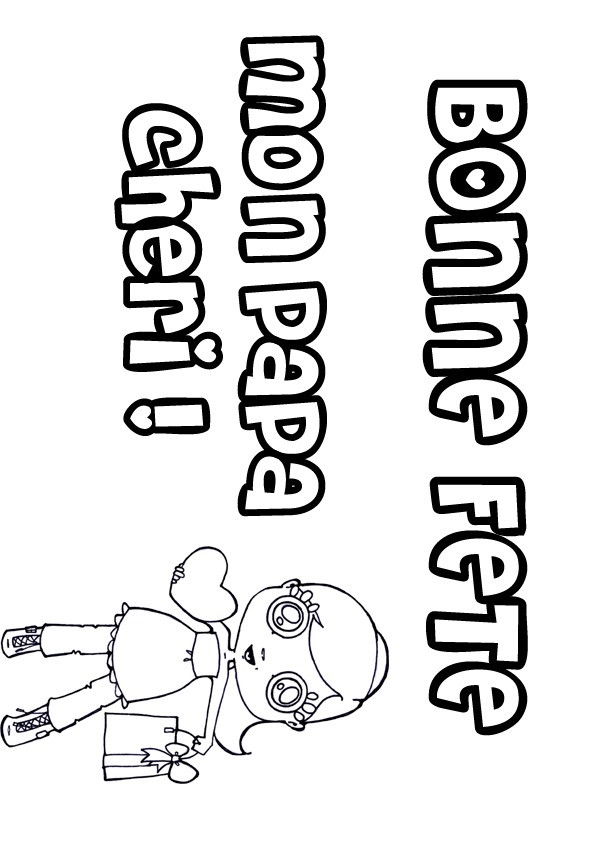 Coloriage Pour La Fete Des Pere Gratuit