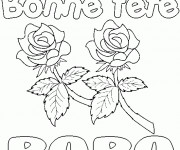 Coloriage Fête des Pères stylisé